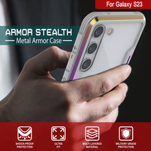 Cargar imagen en el visor de la galería, Estuche protector Punkcase S23 Armor Stealth, cubierta militar de grado Múltiples capas [Rainbow]
