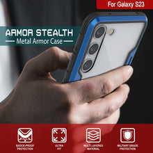 Cargar imagen en el visor de la galería, Punkcase S23 Armor Stealth Case es una cubierta protectora de grado militar con múltiples capas en color azul marino.
