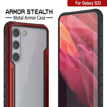 Cargar imagen en el visor de la galería, Punkcase S23 Funda Protectora de Grado Militar Armor Stealth Multicapa [Roja]
