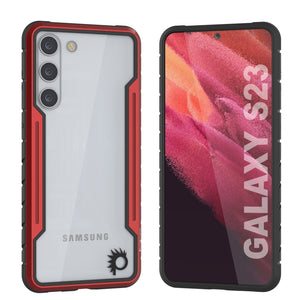 Punkcase S23 Funda Protectora de Grado Militar Armor Stealth Multicapa [Roja]