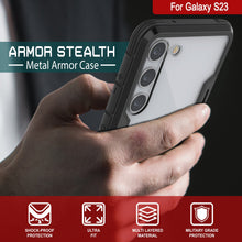 Cargar imagen en el visor de la galería, Punkcase S23 Armor Stealth Funda Protectora de Grado Militar de Capa Múltiple [Negra]
