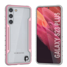 Load image into Gallery viewer, Punkcase S23+ Plus Armor Stealth Case es una funda protectora de grado militar y con múltiples capas [color rosa dorado].
