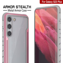 Load image into Gallery viewer, Punkcase S23+ Plus Armor Stealth Case es una funda protectora de grado militar y con múltiples capas [color rosa dorado].
