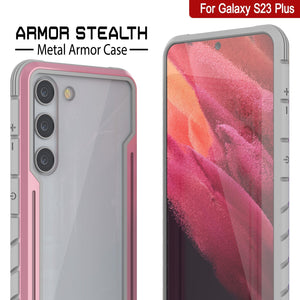 Punkcase S23+ Plus Armor Stealth Case es una funda protectora de grado militar y con múltiples capas [color rosa dorado].