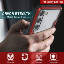 Load image into Gallery viewer, Funda Protectora Punkcase S23+ Plus Armor Stealth de Grado Militar Multicapa [Rojo]
