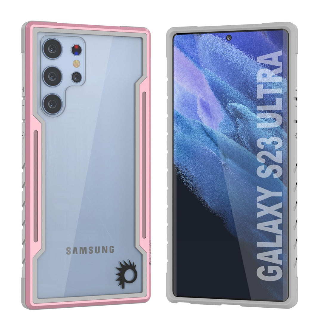 Carcasa protectora de grado militar Punkcase S23 Ultra Armor Stealth Case Multicapa [Rose-Gold].