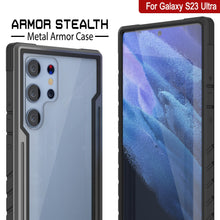 Cargar imagen en el visor de la galería, Funda Punkcase S23 Ultra Armor Stealth de Protección de Grado Militar con Múltiples Capas [Gris-Negro]
