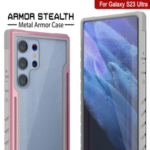 Cargar imagen en el visor de la galería, Carcasa protectora de grado militar Punkcase S23 Ultra Armor Stealth Case Multicapa [Rose-Gold].
