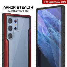 Cargar imagen en el visor de la galería, Funda Punkcase S23 Ultra Armor Stealth, protección de grado militar con cobertura multicapa [Rojo]
