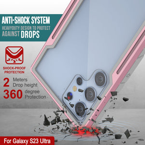 Carcasa protectora de grado militar Punkcase S23 Ultra Armor Stealth Case Multicapa [Rose-Gold].
