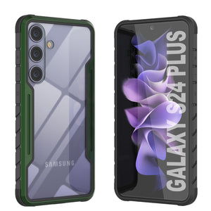 Carcasa Punkcase S24+ Plus Armor Stealth, protectora de grado militar con capa múltiple [verde oscuro].