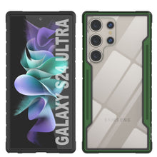 Load image into Gallery viewer, Carcasa Punkcase S24 Ultra Armor Stealth de color verde oscuro, protección de grado militar con cubierta de varias capas.
