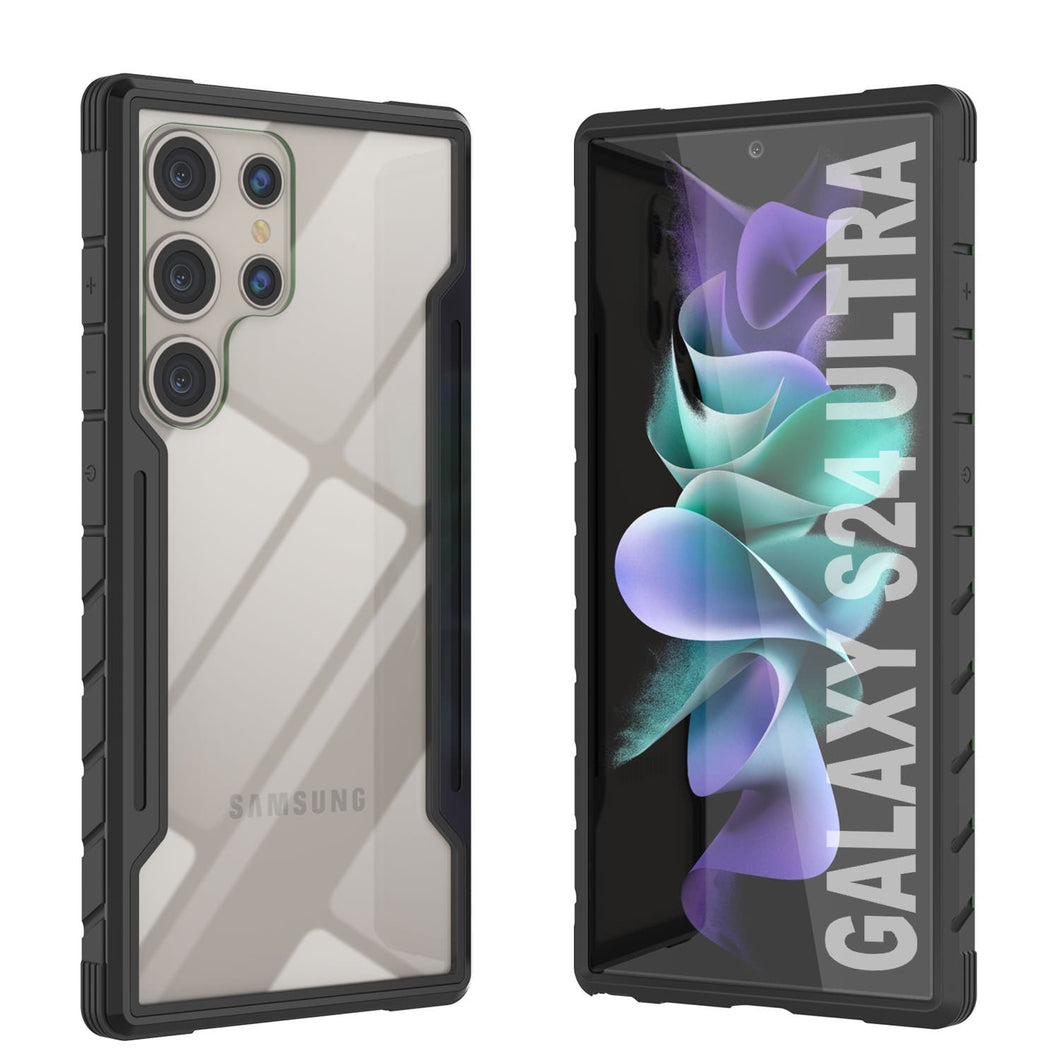 Estuche Punkcase S24 Ultra Armor Stealth Case: Cubierta protectora multicapa resistente de grado militar [Negro]