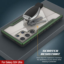 Load image into Gallery viewer, Carcasa Punkcase S24 Ultra Armor Stealth de color verde oscuro, protección de grado militar con cubierta de varias capas.
