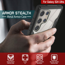 Cargar imagen en el visor de la galería, Estuche Punkcase S24 Ultra Armor Stealth Case: Cubierta protectora multicapa resistente de grado militar [Negro]
