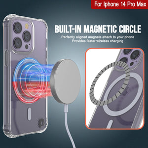 Funda de carga inalámbrica magnética Punkcase iPhone 14 Pro Max [Serie ClearMag].