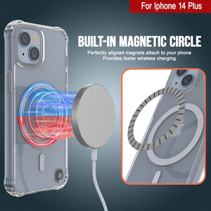 Funda de carga inalámbrica magnética Punkcase iPhone 14 Plus [Serie ClearMag].