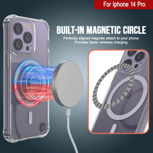 Funda de carga inalámbrica magnética para iPhone 14 Pro de Punkcase [Serie ClearMag]