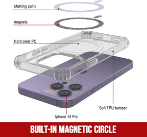 Funda de carga inalámbrica magnética para iPhone 14 Pro de Punkcase [Serie ClearMag]