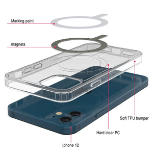 Funda de Carga Inalámbrica Magnética Punkcase iPhone 12 [Serie ClearMag]