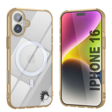 Cargar imagen en el visor de la galería, Estuche de carga inalámbrica magnética Punkcase para iPhone 16 [Serie ClearMag] [Dorado]
