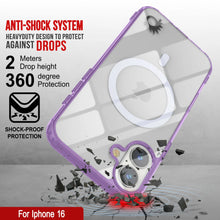 Cargar imagen en el visor de la galería, Estuche de carga inalámbrica magnética Punkcase para iPhone 16 [Serie ClearMag] [Morado]
