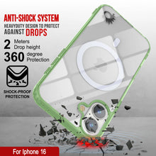 Cargar imagen en el visor de la galería, Estuche de carga inalámbrica magnética Punkcase para iPhone 16 [Serie ClearMag] [Verde]
