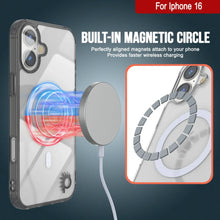 Cargar imagen en el visor de la galería, Estuche de carga inalámbrica magnética Punkcase para iPhone 16 [Serie ClearMag] [Negro]
