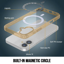 Cargar imagen en el visor de la galería, Estuche de carga inalámbrica magnética Punkcase para iPhone 16 [Serie ClearMag] [Dorado]
