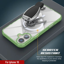 Cargar imagen en el visor de la galería, Estuche de carga inalámbrica magnética Punkcase para iPhone 16 [Serie ClearMag] [Verde]

