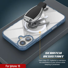 Cargar imagen en el visor de la galería, Estuche de carga inalámbrica magnética Punkcase para iPhone 16 [Serie ClearMag] [Azul marino]
