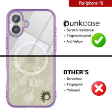 Cargar imagen en el visor de la galería, Estuche de carga inalámbrica magnética Punkcase para iPhone 16 [Serie ClearMag] [Morado]

