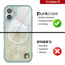 Cargar imagen en el visor de la galería, Estuche de carga inalámbrica magnética Punkcase para iPhone 16 [Serie ClearMag] [Verde azulado]
