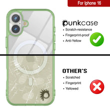 Cargar imagen en el visor de la galería, Estuche de carga inalámbrica magnética Punkcase para iPhone 16 [Serie ClearMag] [Verde]
