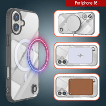 Cargar imagen en el visor de la galería, Estuche de carga inalámbrica magnética Punkcase para iPhone 16 [Serie ClearMag] [Negro]
