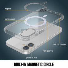 Load image into Gallery viewer, Estuche de carga inalámbrica magnética Punkcase para iPhone 16 Plus [Serie ClearMag] [Transparente]
