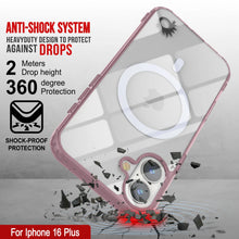 Cargar imagen en el visor de la galería, Estuche de carga inalámbrica magnética Punkcase para iPhone 16 Plus [Serie ClearMag] [Rosa]
