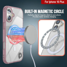 Cargar imagen en el visor de la galería, Estuche de carga inalámbrica magnética Punkcase para iPhone 16 Plus [Serie ClearMag] [Rosa]
