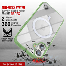 Load image into Gallery viewer, Estuche de carga inalámbrica magnética Punkcase para iPhone 16 Plus [Serie ClearMag] [Verde]
