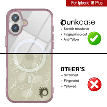 Cargar imagen en el visor de la galería, Estuche de carga inalámbrica magnética Punkcase para iPhone 16 Plus [Serie ClearMag] [Rosa]
