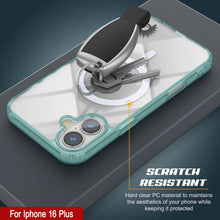 Load image into Gallery viewer, Estuche de carga inalámbrica magnética Punkcase para iPhone 16 Plus [Serie ClearMag] [Verde azulado]
