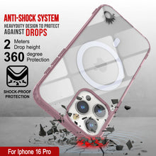 Cargar imagen en el visor de la galería, Estuche de carga inalámbrica magnética Punkcase para iPhone 16 Pro [Serie ClearMag] [Rosa]
