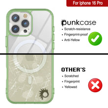 Cargar imagen en el visor de la galería, Estuche de carga inalámbrica magnética Punkcase para iPhone 16 Pro [Serie ClearMag] [Verde]
