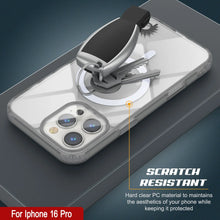Cargar imagen en el visor de la galería, Estuche de carga inalámbrica magnética Punkcase para iPhone 16 Pro [Serie ClearMag] [Plata]
