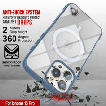 Cargar imagen en el visor de la galería, Estuche de carga inalámbrica magnética Punkcase para iPhone 16 Pro [Serie ClearMag] [Azul marino]
