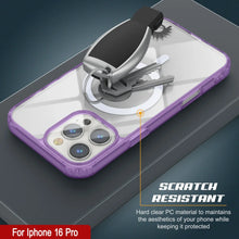 Cargar imagen en el visor de la galería, Estuche de carga inalámbrica magnética Punkcase para iPhone 16 Pro [Serie ClearMag] [Morado]
