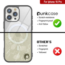 Cargar imagen en el visor de la galería, Estuche de carga inalámbrica magnética Punkcase para iPhone 16 Pro [Serie ClearMag] [Negro]
