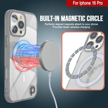 Cargar imagen en el visor de la galería, Estuche de carga inalámbrica magnética Punkcase para iPhone 16 Pro [Serie ClearMag] [Plata]

