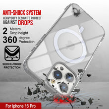 Cargar imagen en el visor de la galería, Estuche de carga inalámbrica magnética Punkcase para iPhone 16 Pro [Serie ClearMag] [Transparente]
