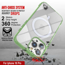 Cargar imagen en el visor de la galería, Estuche de carga inalámbrica magnética Punkcase para iPhone 16 Pro [Serie ClearMag] [Verde]
